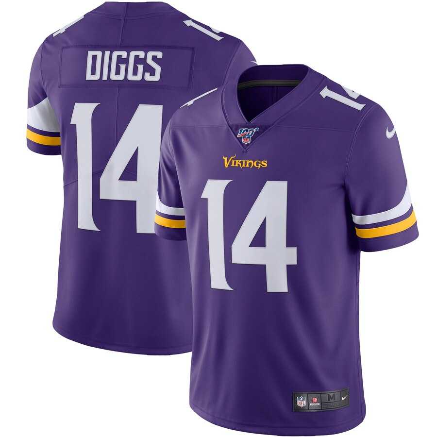 Nike Vikings 14 Stefon Diggs Purple 100th Season Vapor Untouchable Limited Jersey,We sell and wholesale Nike Vikings 14 Stefon Diggs Purple 100th Season Vapor Untouchable Limited Jersey on line form chian!